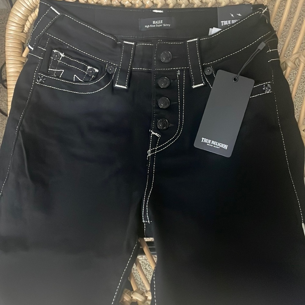 NWT True religion button fly Halle super skinny jeans 26